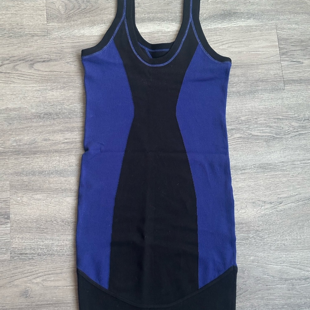Alexander Wang Black and Blue Tank dress